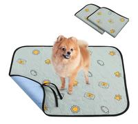 2 Pcs 70*100cm Tapis Éducateur pour Chien Polaire Shaker Lavable Réutilisable Ultra Absorbant Antidérapant pour Chiot pour Chien/Chat/Cochon d'Inde/Lapin-S (2PCS 46*61CM-Vert)