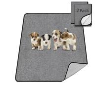 2 Pcs 70*100cm Tapis Éducateur pour Chien Polaire Shaker Lavable Réutilisable Ultra Absorbant Antidérapant pour Chiot pour Chien/Chat/Cochon d'Inde/Lapin-S (2PCS 80*92CM)