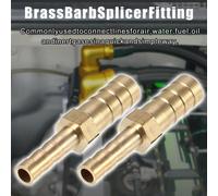 2 pcs 8mm-5mm Droit Forme Tuyau Barbillon Laiton Tuyau Raccord Connecteur