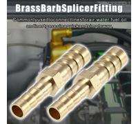 2 pcs 8mm-6mm Droit Forme Tuyau Barbillon Laiton Tuyau Raccord Connecteur