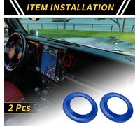2 Pcs A Pilier Haut-Parleur Anneau Couverture Garniture Pour Jeep Wrangler Jk 2007-2014 Fenšºtre A Pilier AntšŠrieur Corne Haut-Parleur StšŠršŠo Audio Cadre Garnitures Abs Bleu