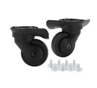 2 Pcs A52 Valise Roulettes Bagages Pivote Roue Remplacement Noir Voyage Douane Boîte Roues Poreuses Lockbox Spinners Roue Réparation Accessoires Roues pivotantes pour valise