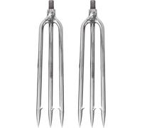 2 PCs acier inoxydable 3 dents Harpoon Gig Gaff Hook Barb Fisch Speer pour la pêche en plein air