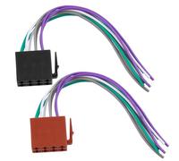 2 Pcs Adaptateur Autoradio DIN ISO Connecteur du Câble Haut-Parleur de Courant, Faisceau Autoradio 16 Broches pour JVC, Kenwood, Alpine, Compatible avec VW Peugeot Citroën Jetta