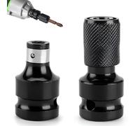 2 Pcs Adaptateur Douille Pour Clé À Chocs, Embout Boulonneuse A Choc En Acier Embout Visseuse A Choc, Onvertisseur Douille 1/2 À 1/4 - Accessoires De Précision Pour Clés À Cliquet, Tournevis Et Plus