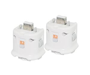 2 pcs adaptateur pour Wii Motion Plus pour Wii Wii U contrôleur de 126 DB (Blanc _ Mini Kitty)