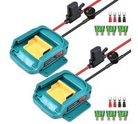 2 PCS Adaptateur Power Wheel,Power Wheel Adapter pour Makita 18V,Convertisseur de Puissance avec Fuse & Switch pour Voiture RC, Bricolage, Robotique, Camion RC