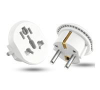 2 PCS Adaptateur Prise Universelle, Adaptateur Prise Anglaise vers France, Adaptateur Prise International vers France, Adaptateur Universel pour Europe, UK, USA, Suisse, Japon, Chine