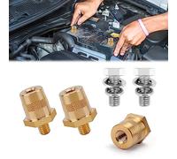 2 Pcs Adaptateurs de Borne de Batterie, M8 Bornes de la Batterie, Borne de Borne de Batterie pour Batteries au Lithium, Borne de Batterie en Laiton avec Accessoires, Borne de Batterie pour Voiture