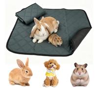 2 Pcs Almohadillas absorbentes para cobayas(45 x 60 cm, gris oscuro) | almohadillas impermeables para casetas de cobayas, jaulas de conejos, cachorros y hámsteres