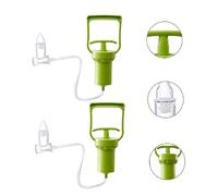 2 Pcs Aspirateur Nasal Vert Dispositif D'aspiration Nasale Manuelle 17X7 Cm, Réglable, En Matériau De Qualité Alimentaire, Portable, Ergonomique Mouche Bebe Manuel Pompe D'aspiration Pour Adultes Bébé
