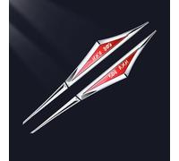 2 pcs Auto Emblème Logo, pour Peugeot 508 rxh côté Emblèmes Sticker Style décorer décalcomanies Décoration Accessoires,E/Red Silver