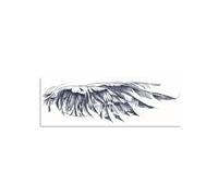 2 PCS Autocollants De Tatouage À Base De Plantes Ailes Bras Jus Hommes Et Femmes Tatouages Temporaires