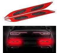 2 PCS Autocollants réfléchissants pour Coffre de Voiture,Autocollant réfléchissant de visibilité Nocturne,Autocollants réfléchissants de sécurité,pour Voiture,Camion,Moto(Rouge)