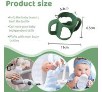 2 Pcs Baby Bottle Handle,Silicone Baby Bottle Holder,Soft Silicone Hand Free Bottle Holder,Wide Neck Baby Bottle Handles,Bpa Free Bottle Handles,Bottle Accessories,Easy To Hold