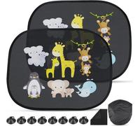 2 Pcs Baby Car Sun Shade Car Accessory Uv Protection Sun Shade For Kids Cute Animals