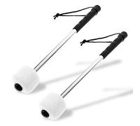 2 PCS Baguette de Tambour,Baguette Tambour avec Feutre De Laine Head,Tambour Maillets Percussion Fanfare Accessoires