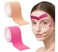 2 Pcs Bande de Lifting Raffermissement, 3.8cm x 5m Patch Anti Rides Visage, Face Lifting Patch, Face Lift Tape, Einfach zu verwenden pour Gesicht,Stirn,Augenbereich