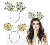 2 PCS Bandeau de Bonne Année, Serre Tete Nouvel An, Serre Tete Nouvel An 2025, Serre Tete Bonne Année, Serre Tete de Nouvel An pour Adultes Enfants, Accessoires Photo Nouvel An, /B
