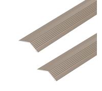 2 Pcs Bandes de Seuil en Alliage d'Aluminium, Longueur 90/130 cm, Barre de Transition for Sol avec Différence de Hauteur for Entrées de Porte(Brown,51x2.2inch/130x5.5cm)