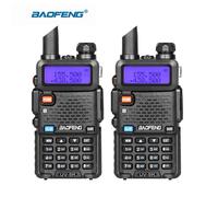 2 pcs Baofeng UV-5R Talkie Walkie dual band UHF VHF Radio Communication UV5R portable talkie walkie set Baofeng 5R Radios noir
