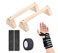 2 Pcs Barre Parallel 25cm 30cm, Épaisse, Capacité Charge 300kg, Parallettes avec Support Poignet Réglable, Base Antidérapante, Haltere Musculation, Poutre Gymnastique Push Up Calisthenics Yoga