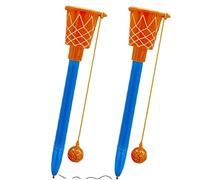 2 Pcs Basketball Stylos De Basket-Ball Hoop Stylos Stylos Stylos Sportive Styl pour Les Fournitures De Fête d'anniversaire Favors De Fête Scolaire