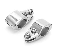 2 Pcs Bateau Bimini Top Pliable Mâchoire Slide, Glissière de mâchoire supérieure Charnière Support Marine Mâchoire Slide Matériel Collier de Serrage Collier de Serrage pour Tube Clamp 20mm