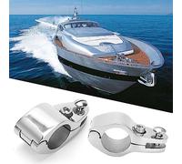 2 Pcs Bateau Bimini Top Pliable Mâchoire Slide, Glissière de mâchoire supérieure Charnière Support Marine Mâchoire Slide Matériel Collier de Serrage Collier de Serrage pour Tube Clamp 25mm