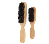 2 Pcs Beard Brush Comb Reinforced Ergonomically Handle Portable Bamboo Beard Care Styling Hair Brush