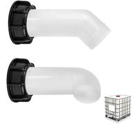 2 PCS Bec de Vidange avec Ecrou IBC,Buse de Réservoir d'eau Valve,Buse Bouchon S60x6 de RéServoir,Buse de Tuyau Adaptateur Universel pour Raccord Robinet Cuve IBC