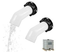 2 PCS Bec de Vidange avec Ecrou IBC, Buse de Vidange IBC, Vanne Cuve 1000L Robinet Cuve 1000L, S60x6 de RéServoir Buse Bouchon de Valve pour Réservoir d'eau de Jardin