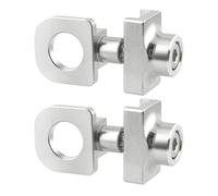 2 Pcs Bike Chain Tensioner, Aluminum Alloy Bike, 10mm Ideal for BMX Single Speed Bike - Silvery