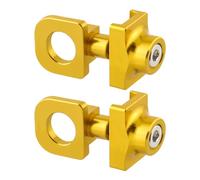 2 Pcs Bike Chain Tensioner, Aluminum Alloy Bike, 10mm Ideal for BMX Single Speed Bike - Yellow