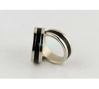 2 pcs Black Stripe Wizard PK Ring Bague magnétique (Disponible à 18,19,20mm)--2 pcs Black Stripe Wizard PK Ring Magnetic Ring (Available at 18,19,20mm) - Magic Accessories (18mm)