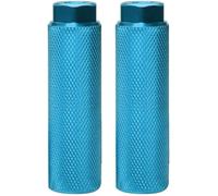 2 Pcs Blue Hehglng Bike Pegs en alliage d'aluminium antidérapants pour essieu de vélo BMX, repose-pieds pour vélo de montagne, accessoires de vélo, adaptés pour essieux de 3/8 pouces