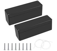 2 Pcs Boîte de Dérivation étanche IP68, Boîte de Jonction électrique Extérieure Imperméable, Presse-étoupes Boîtier électrique de Câbles (noir, 145x45x55mm)
