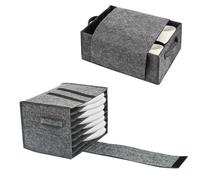 2 PCS Boite Rangement Assiette, Porte Assiette Feutre, Rangement Vaisselle, pour Camping, Caravane, Camping-Car et Bateaux