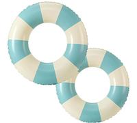 2 pcs Bouée de natation, matelas pneumatique gonflable, pneus de piscine gonflables pour enfants et adolescents pour la baignade estivale (bleu ciel)