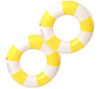 2 pcs Bouée de natation, matelas pneumatique gonflable, pneus de piscine gonflables pour enfants et adolescents pour la fête de natation estivale (jaune)