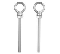 2 Pcs Boulons à Oeil Longs M10 x 120 mm, Vis à Anneau de Levage en Acier Inoxydable 316, Anneaux de Levage avec Filetage pour Piton à Visser Inox, Fixation et Suspension