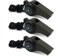 2 Pcs Boussole 3 En 1 Avec Sifflet Et Thermomètre Mini Boussole De Poche Pour La Randonnée En Plein Air Camping Alpinisme Petit Et Léger En Plastique Sifflet De Sport Sifflet D'urgence