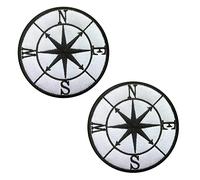 2 Pcs Boussole "Compass" Tactique Broderie Patch Applique Crochet et Boucle Emblème pour Tricot Sac à dos Chapeaux Vêtements Gilet Uniformes Chien Extérieur Voyage Tactique Militaire