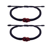 2 Pcs Bracelet Couple, Tressé à la Main Réglable Bracelets de Couple Créatifs Bracelet en Commun Meilleur Ami Cadeau Anniversaire pour Couples Meilleur Ami Mère Fille Cadeaux Saint Valentin