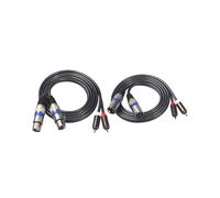 2 Pcs Cable : 1 Pcs 2 Rca Male To Xlr 3 Pin Female Mixing Console Amplifier & 1 Pcs Dual Rca Male To Xlr Male Cable 2 Xlr To 2 Rca Plug Adapter Hifi