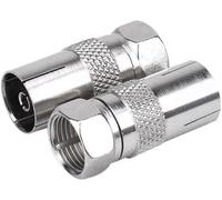 2 Pcs Câble Coaxial Cordon F Type Mâle Rca Femelle Rf Adaptateur Connecteur Convertisseur, Connecteur D'Antenne Tv Vers Connecteur F Pour Tv Et Radio[Z3049]