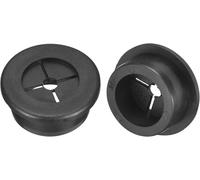 2 Pcs Cable Tidy for Cord,25 mm Desktop Cable Tidy Rubber Flexible Cable Grommets Hole Cover for Desk Computer Cable Organizer,Black