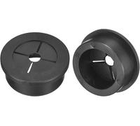 2 Pcs Cable Tidy for Cord,28 mm Desktop Cable Tidy Rubber Flexible Cable Grommets Hole Cover for Desk Computer Cable Organizer,Black