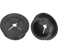 2 Pcs Cable Tidy for Cord,32 mm Desktop Cable Tidy Rubber Flexible Cable Grommets Hole Cover for Desk Computer Cable Organizer,Black