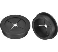 2 Pcs Cable Tidy for Cord,40 mm Flexible Rubber Desktop Cable Grommets Hole Cover for Desk Computer Cable Organizer,Black